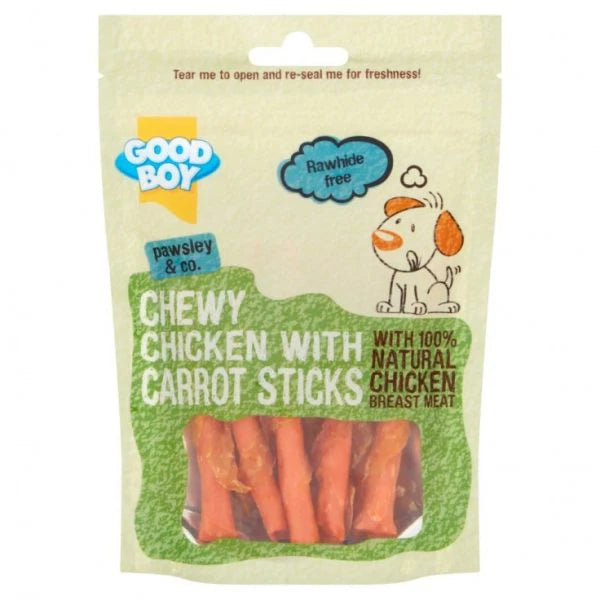 Goodboy Chewy Chicken With Carrot Sticks Dog Treat- 90G (Best Before 08-12-2025)