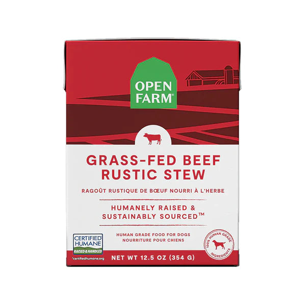 Open Farm Grass Fed Beef Rustic Stew Wet Dog Food - 354g