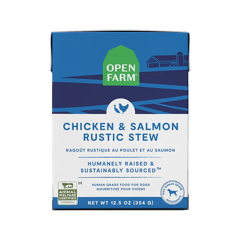 Open Farm Chicken & Salmon Rustic Stew Wet Cat Food-354g