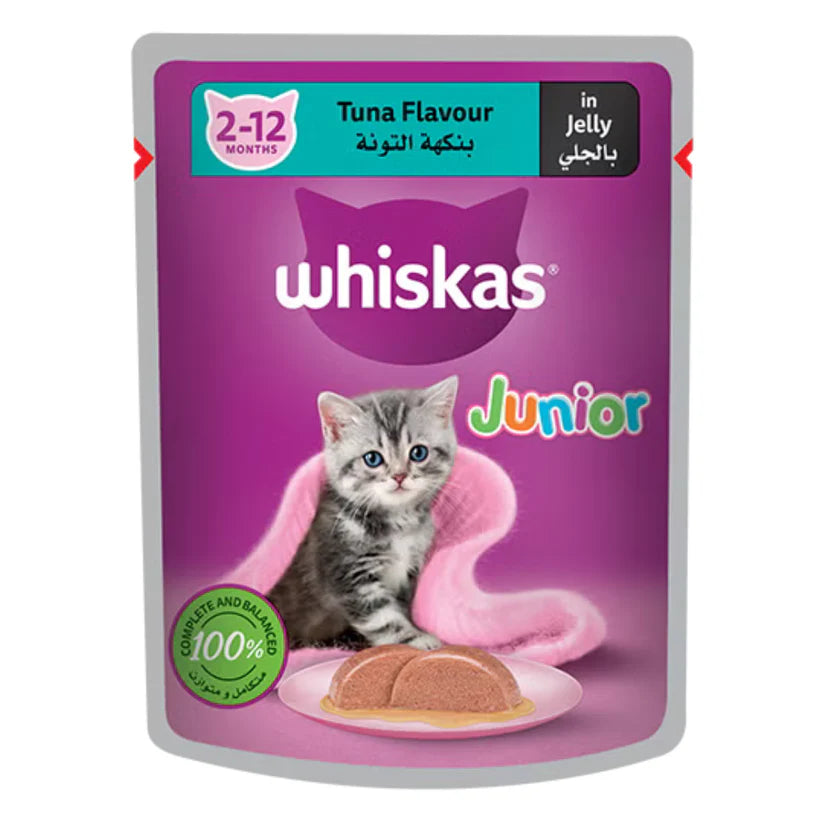 Whiskas Junior Tuna Pouches Wet Cat Food- 80g