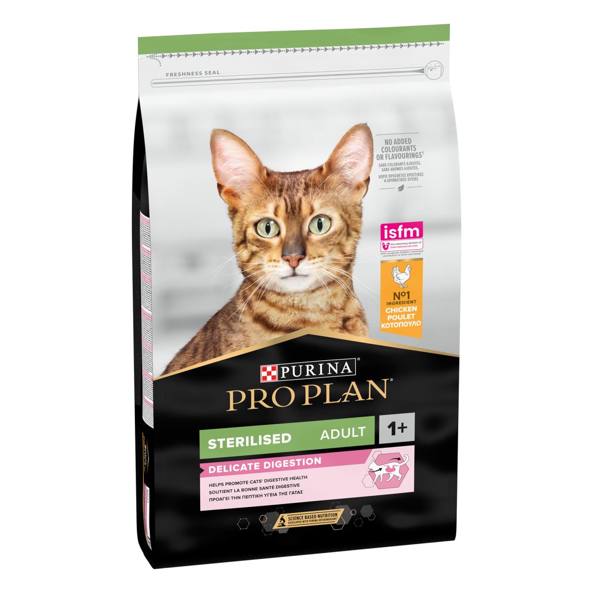 Proplan Sterilised Adult Delicate Digestion Dry Cat Food With Chicken 10Kg