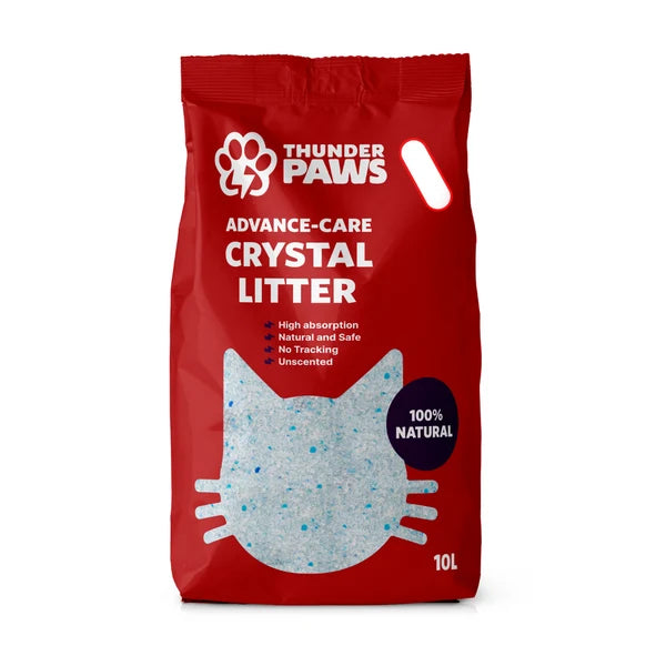 Thunder Paws Advance Care Unscented Crystal Cat Litter 10L