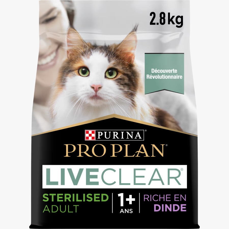 Proplan Live Clear Sterilised Adult Turkey Allergen Reducing Cat Dry Food - 2.8KG