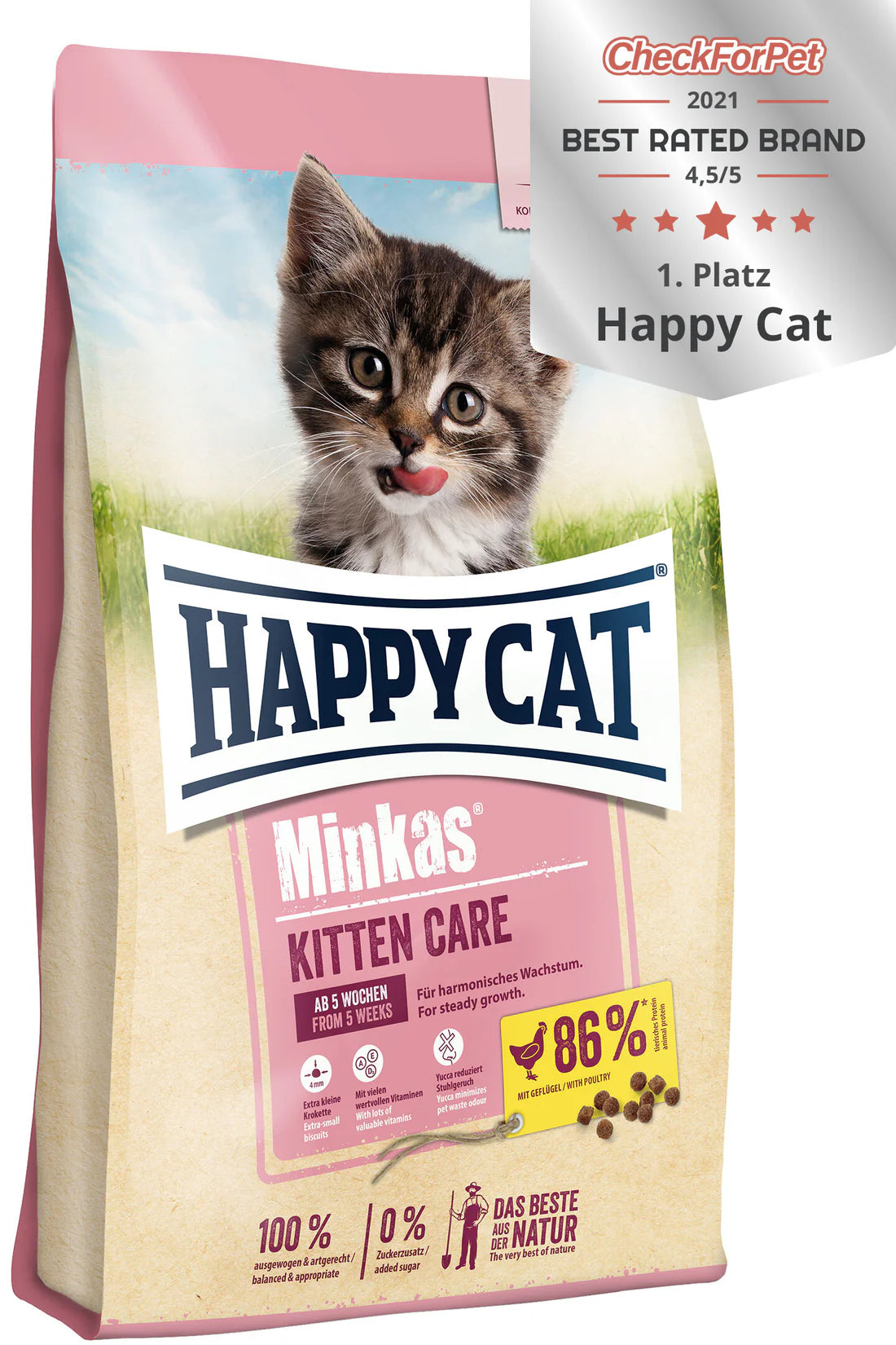 Happy Cat Minkas Kitten Care Dry Cat Food - Main Image