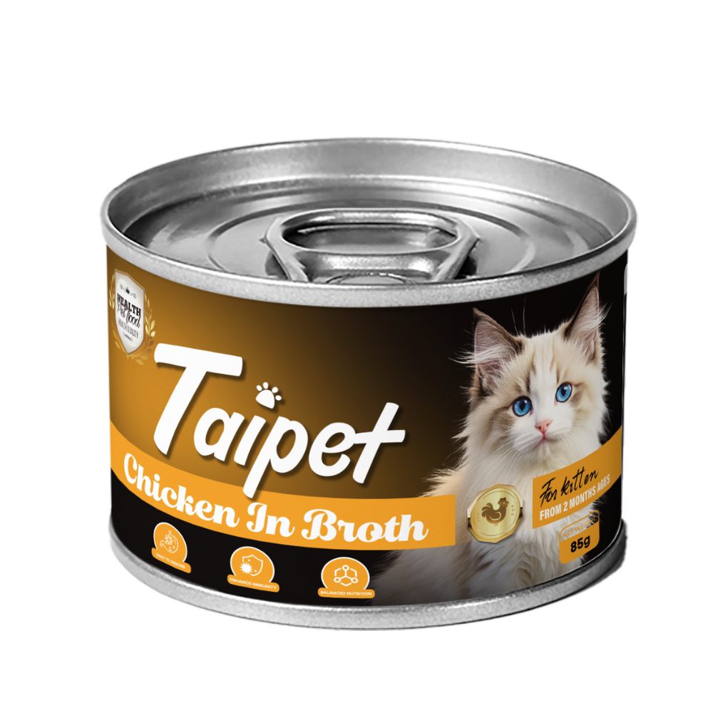 Taipet Canned Wet Food Chicken In Broth for kitten-85g
