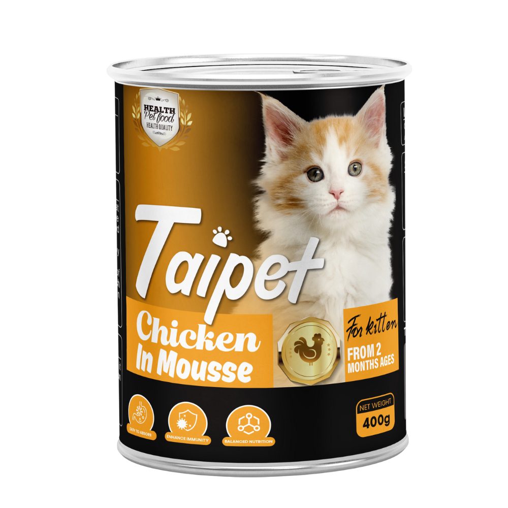 Taipet Cat Canned Wet Food Chicken In Kitten Mousse-400g