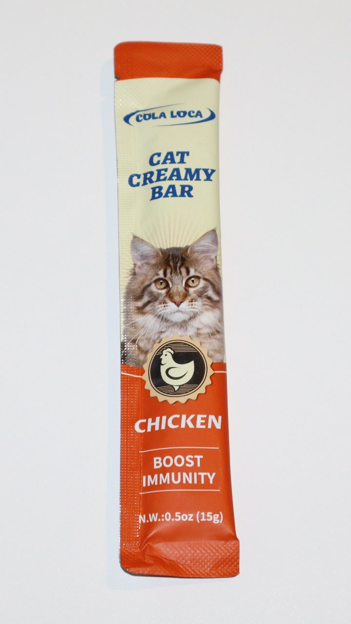 High-end Quality Chicken Cat Creamy bar Snacks Treats Cat Wet Food 15 g