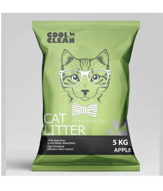 Cool Clean Clumping Cat Litter Apple Scented - 5Kg