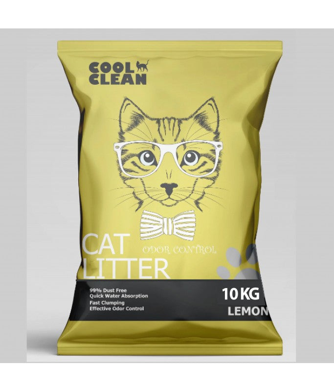 Cool Clean Clumping Cat Litter-Lemon 10Kg