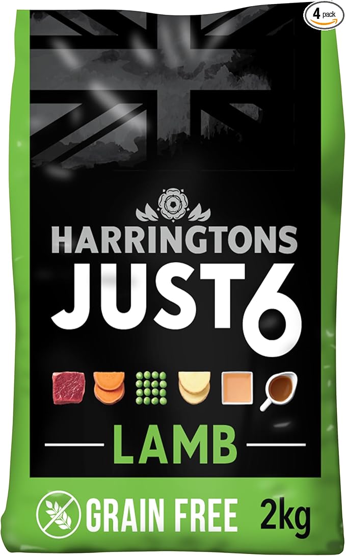 Harringtons Just 6 Lamb Grain Free Adult Dry Dog Food - 2kg