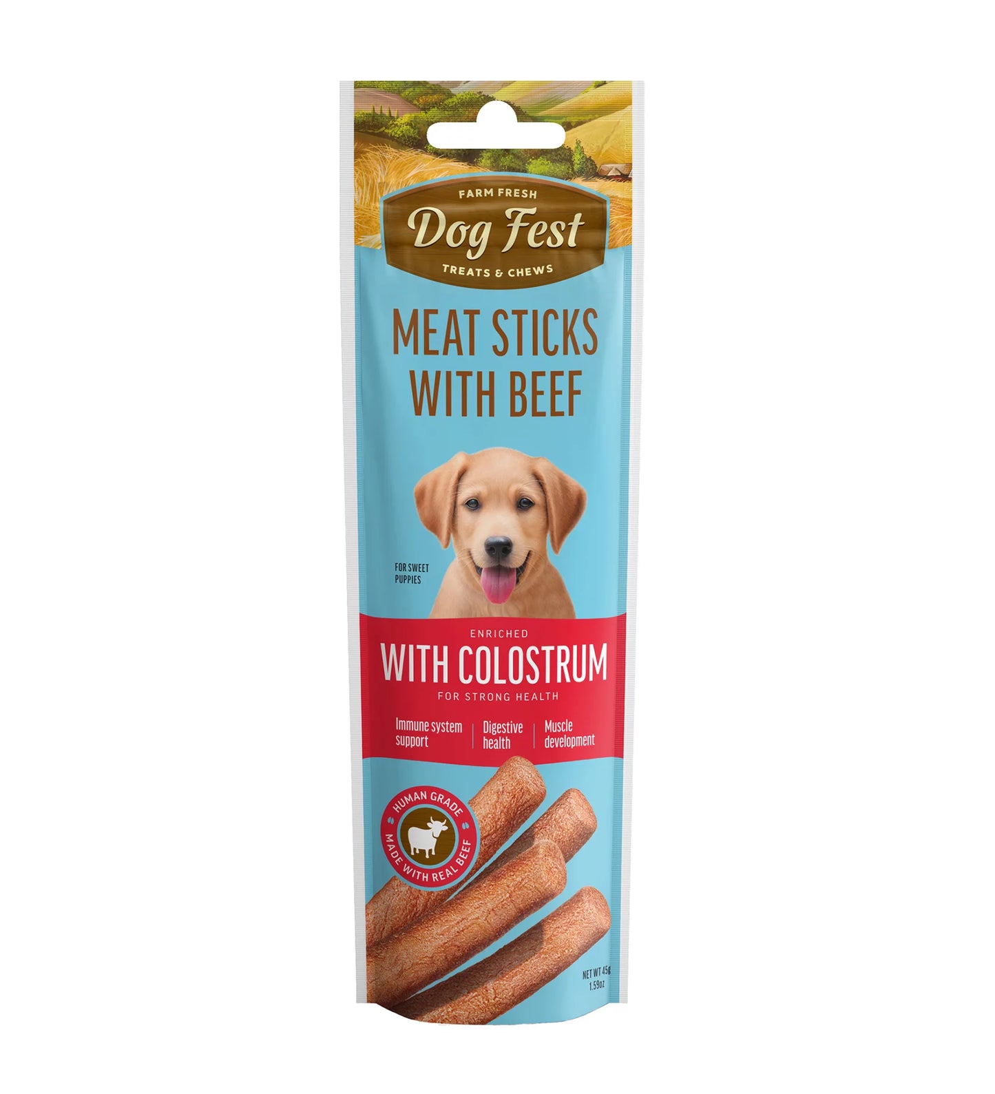 Dog Fest Beef Stick With Colostrum - 45g