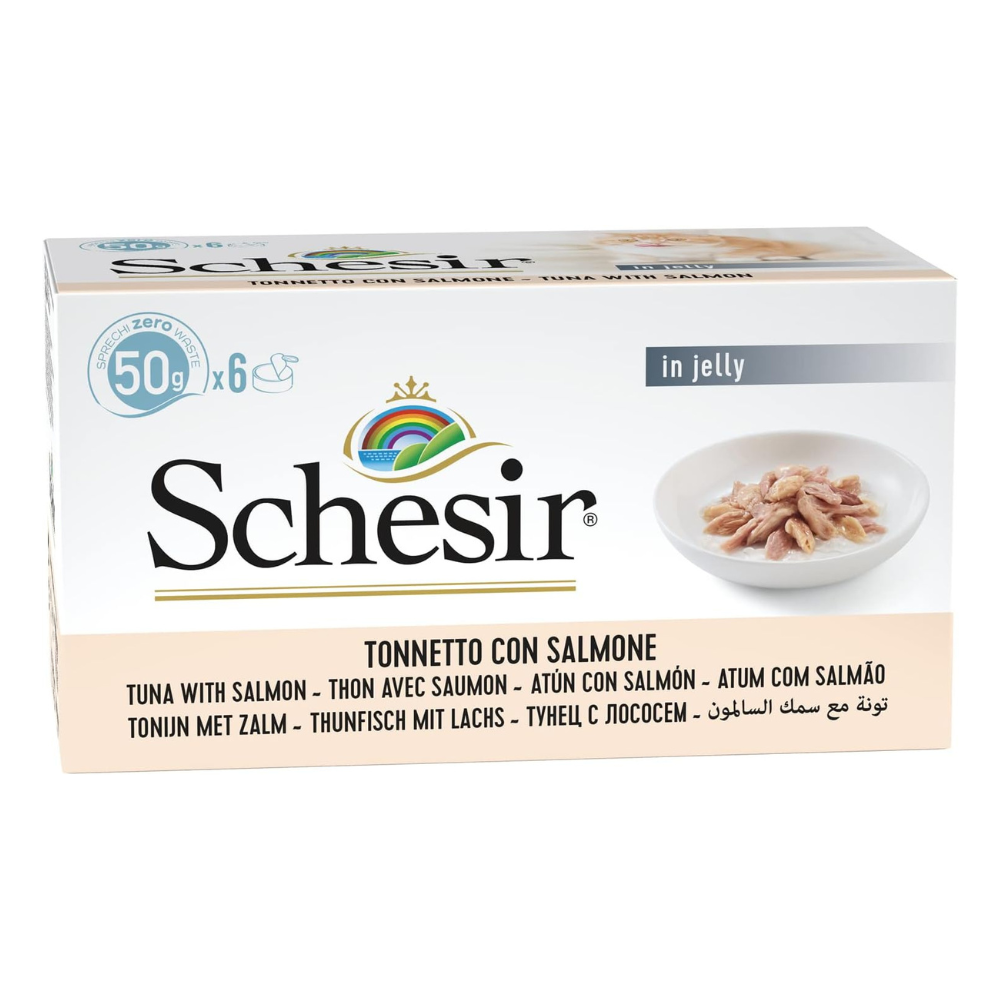 Schesir Multipack Can Food Tuna With Salmon Wet Cat Food - 6x50G