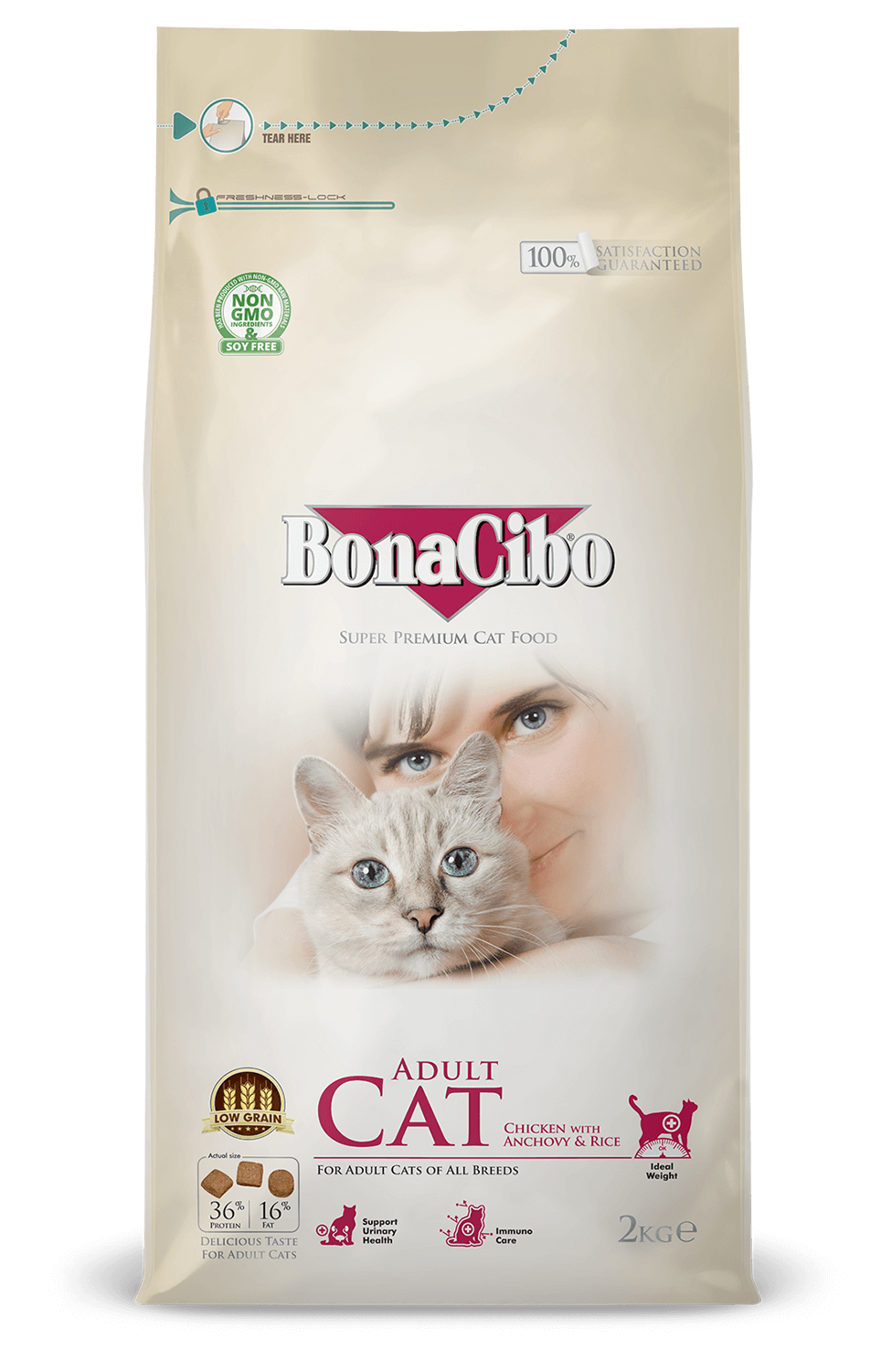 Bonacibo Adult Cat Chicken with Anchovy & Rice