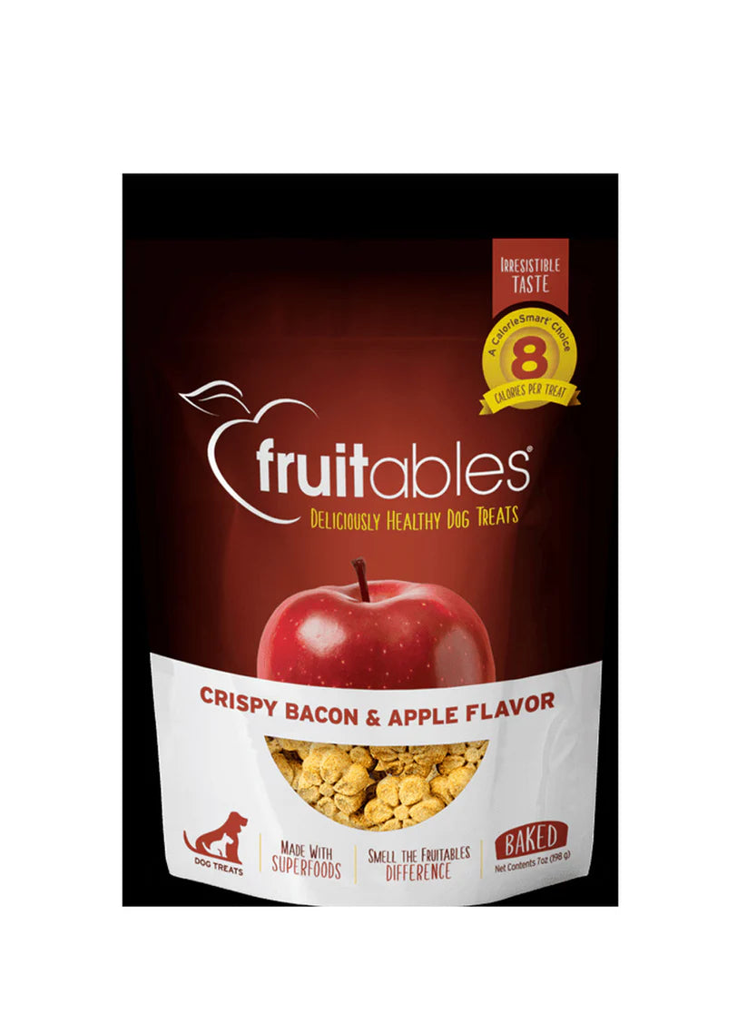 Fruitables Crispy Bacon & Apple Dog Treats - 198G (Best Before 15-02-2026)