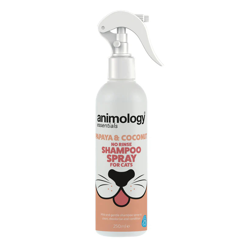 Animology Essentials Papaya & Coconut No Rinse Cat Shampoo Spray 250ml