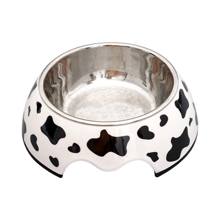 Cozy Paws Single Melamine Bowl White Dalmation -14X17.5X6cm
