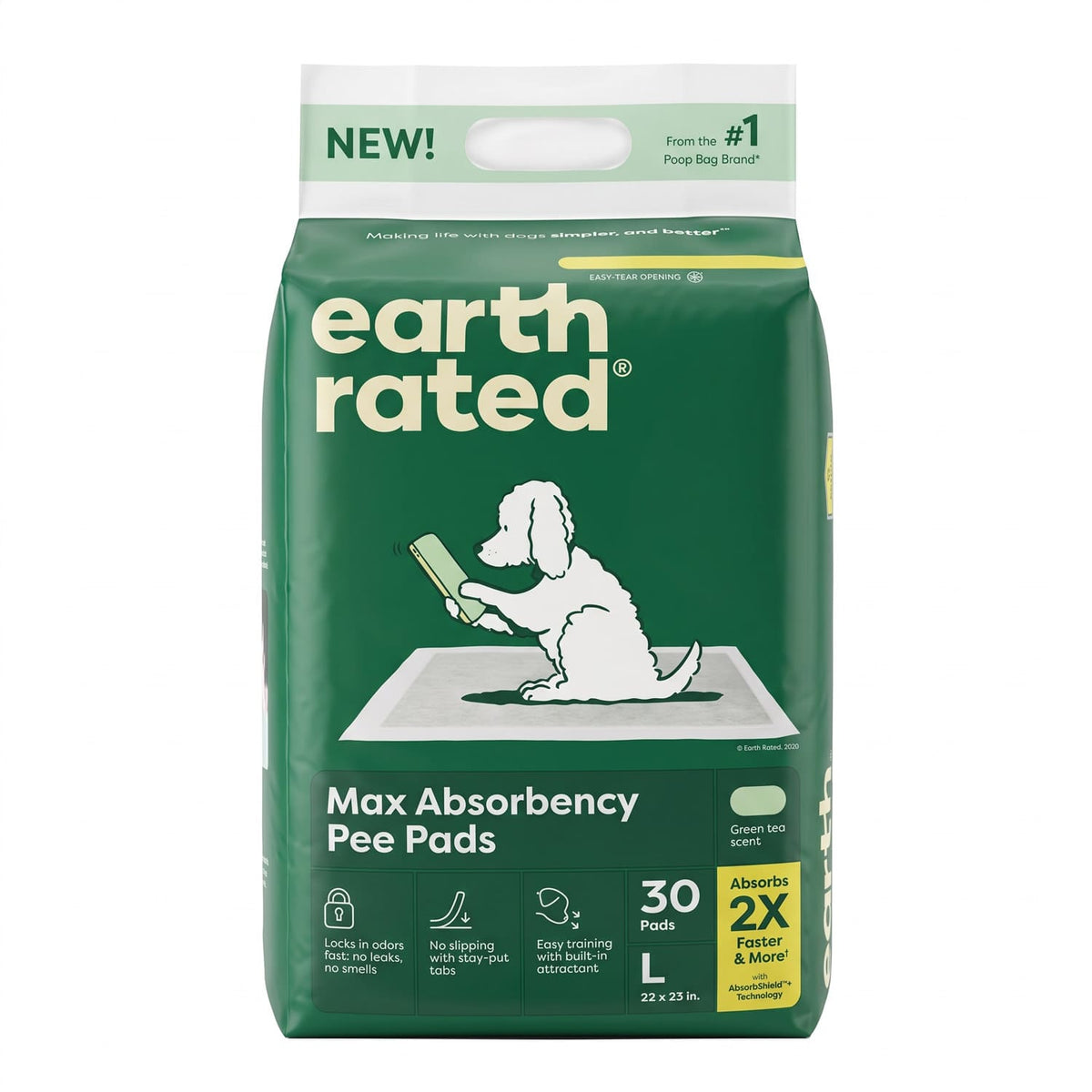 Earth Rated Max Absorbency Training Pee Pads-Large -30 Pads