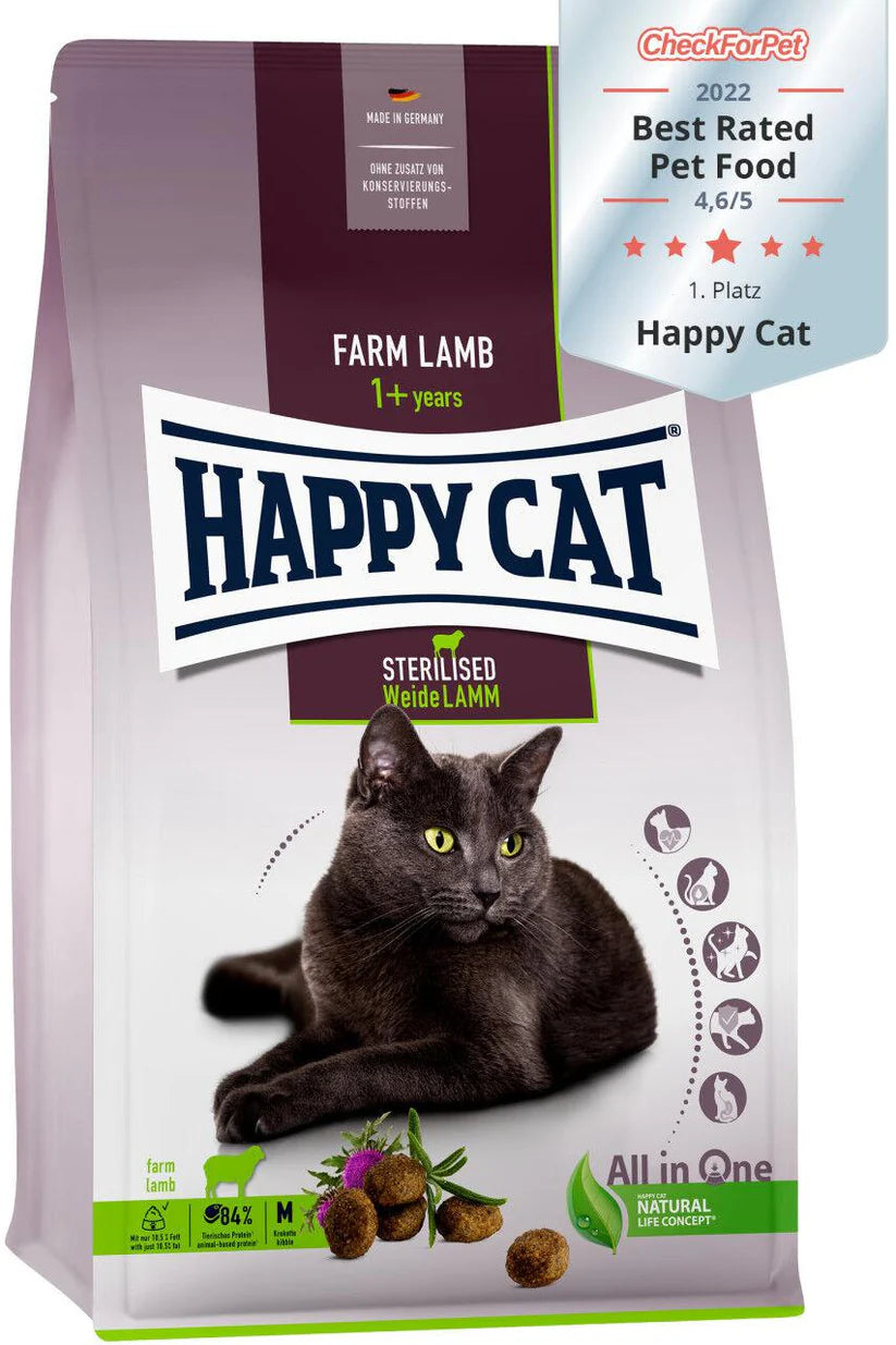 Happy Cat Adult Sterilised Weide Lamm - 4Kg