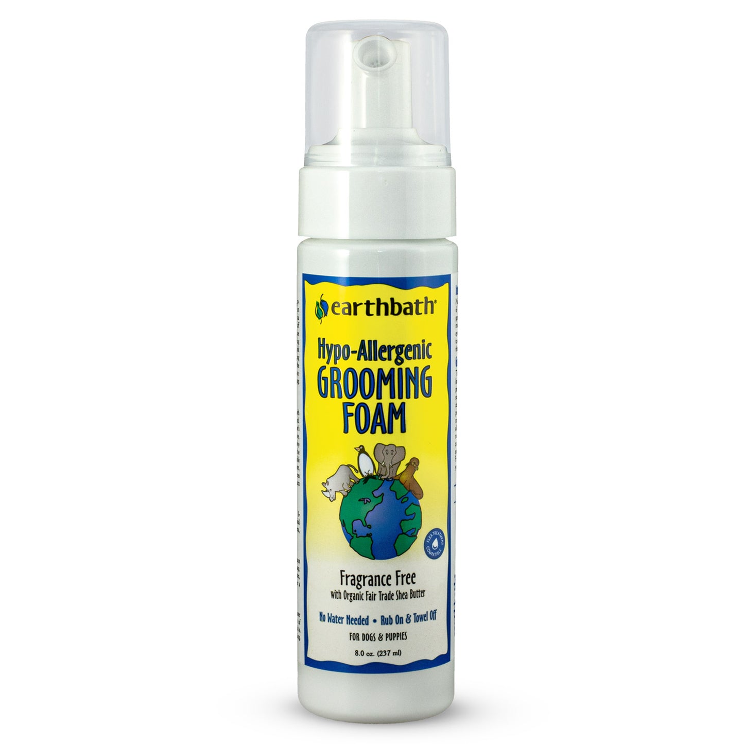Earthbath Hypo-allergenic & Fragrance-Free Waterless Dogs & Puppy Grooming Foam -237ml