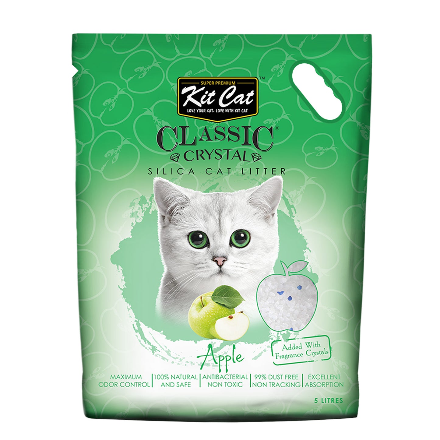 Kitcat Crystal Cat Litter Apple-5L