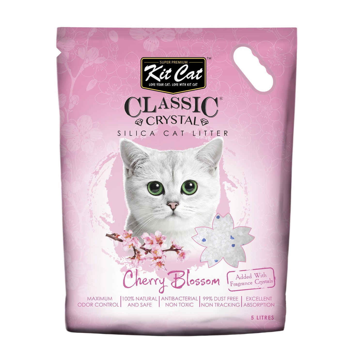 Kitcat Crystal Cat Litter Cherry Blossom-5L