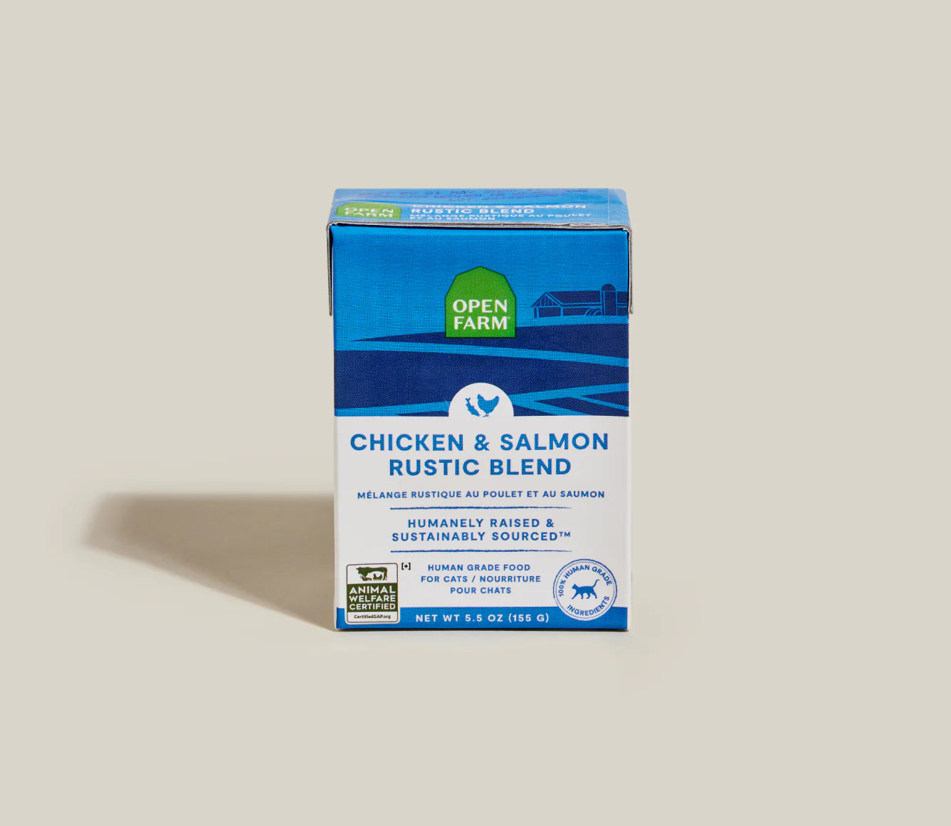 Open Farm Chicken & Salmon Rustic Blend Wet Cat Food-155g