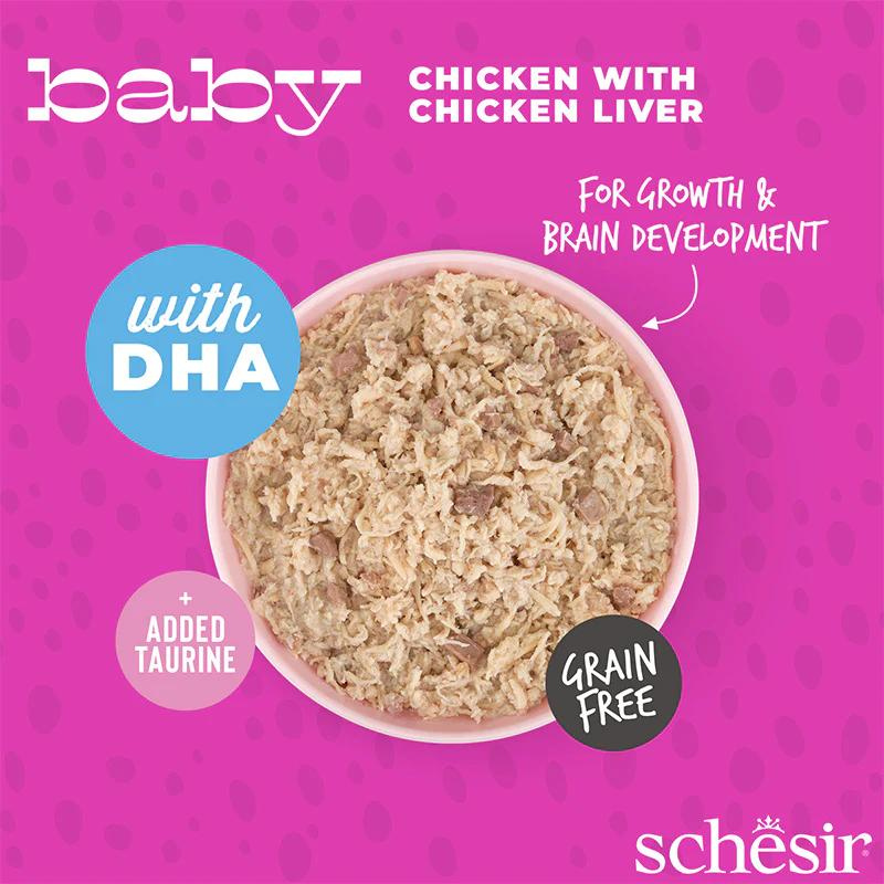 Schesir Canned Baby Kitten Wholefood- Chicken with Chicken Liver -70g
