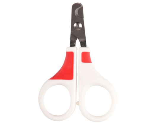 Flamingo Groome Fausto Cat Nail Scissor white/Red