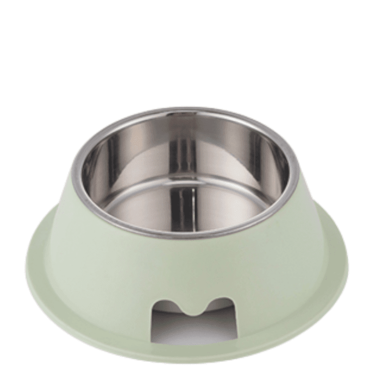 Pet Feedrer With Stainless Steel Bowl & Non Slip Rubber Bottom-13.5x6.6cm