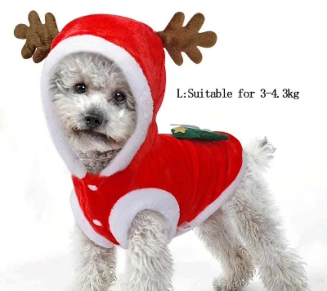 Christmas Reindeer Costume Hoodie for Dogs