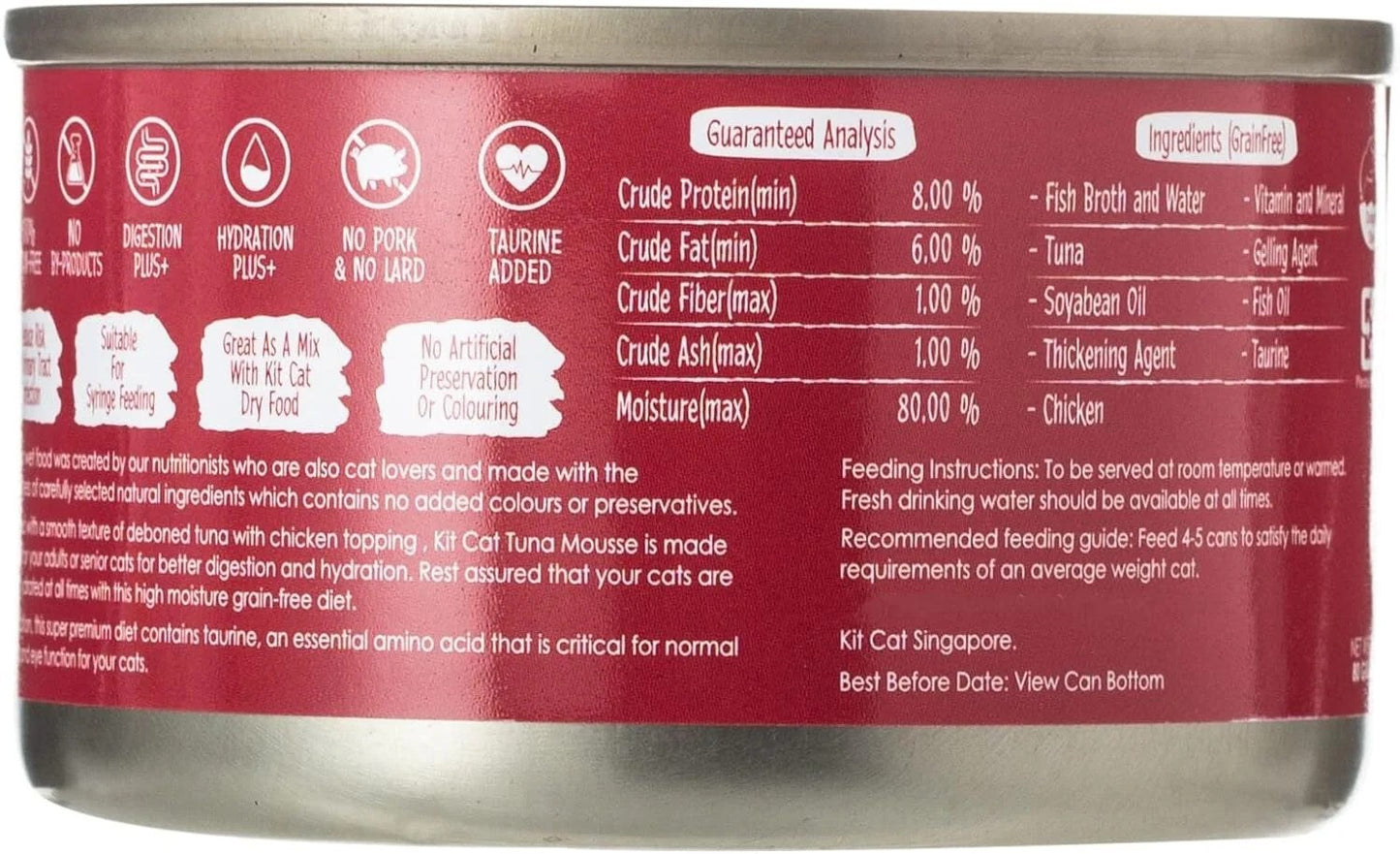 Kit Cat Tuna Mousse with Chicken Topper-80g