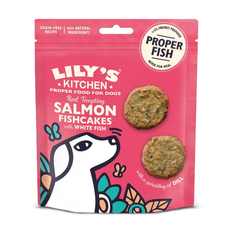 Lily's Kitchen Salmon Fishcakes With White Fish Dog Treat-70G
