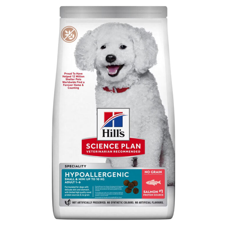 Hills Science Plan Hypoallergenic Small and Mini Breed Adult Dry Dog Food With Salmon - 6Kg