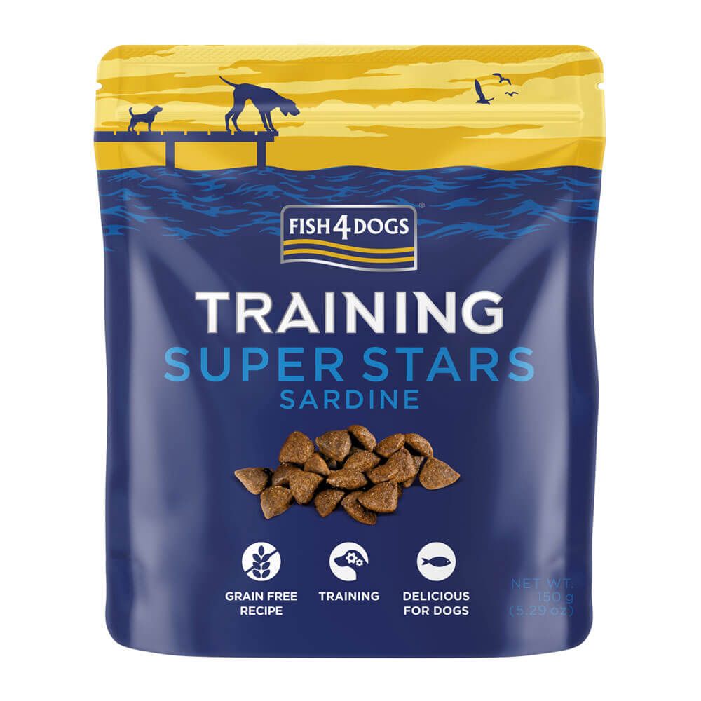 Fish 4Dogs Training Super Stars Sardine Dog Treats - 150G