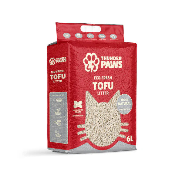 Thunder Paws Eco-Fresh Strip Tofu Unscented Clumping Cat Litter -6L