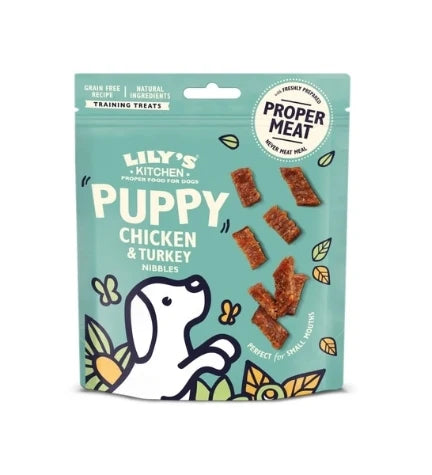 Lily's Kitchen Chicken and Salmon Nibbles Puppy Treats - 70G