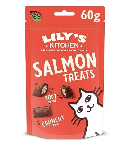 Lily's Kitchen Salmon Pillow Cat Treats - 60G