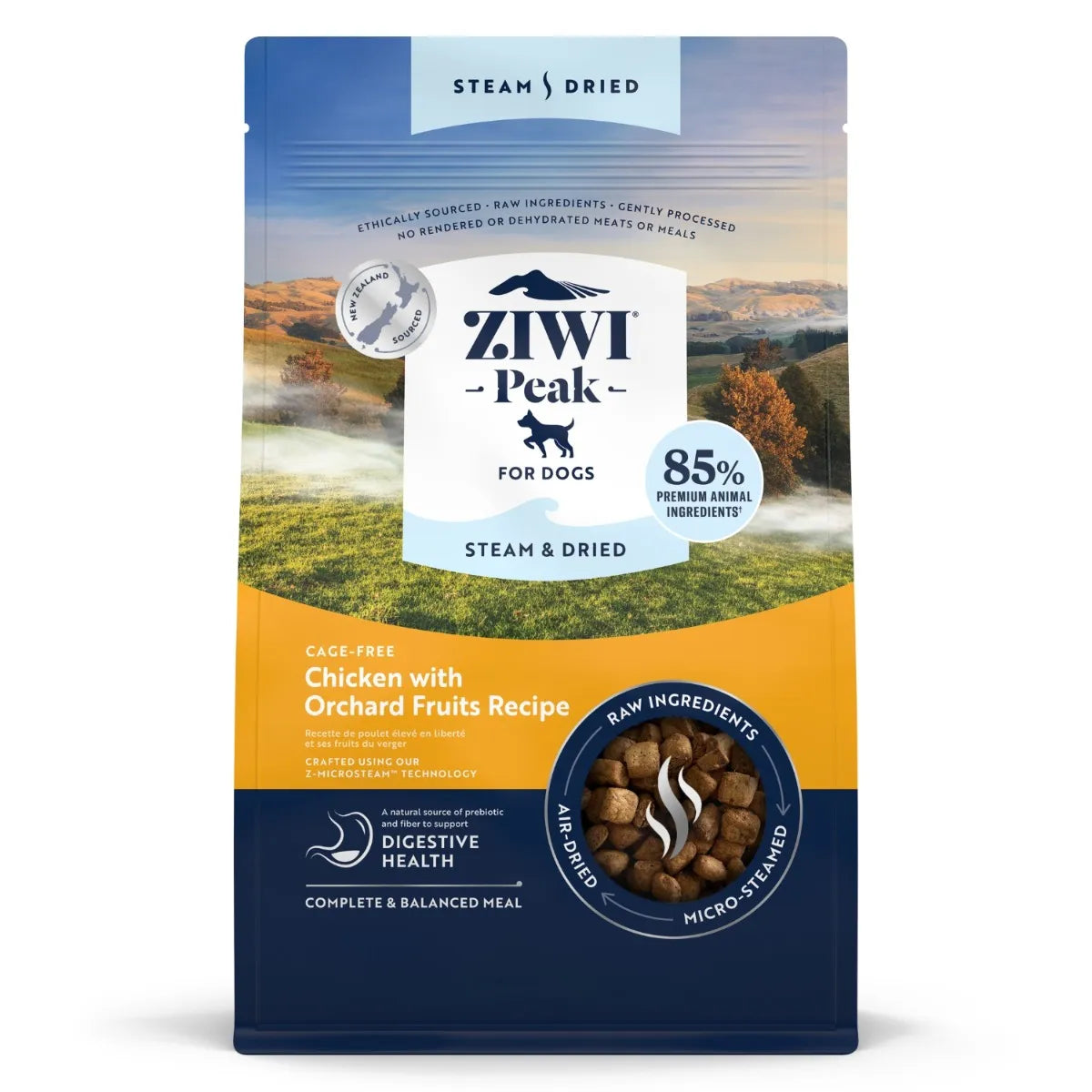 Ziwi Peak Steam & Dried Chicken Recipe Dog Food - 1.5kg