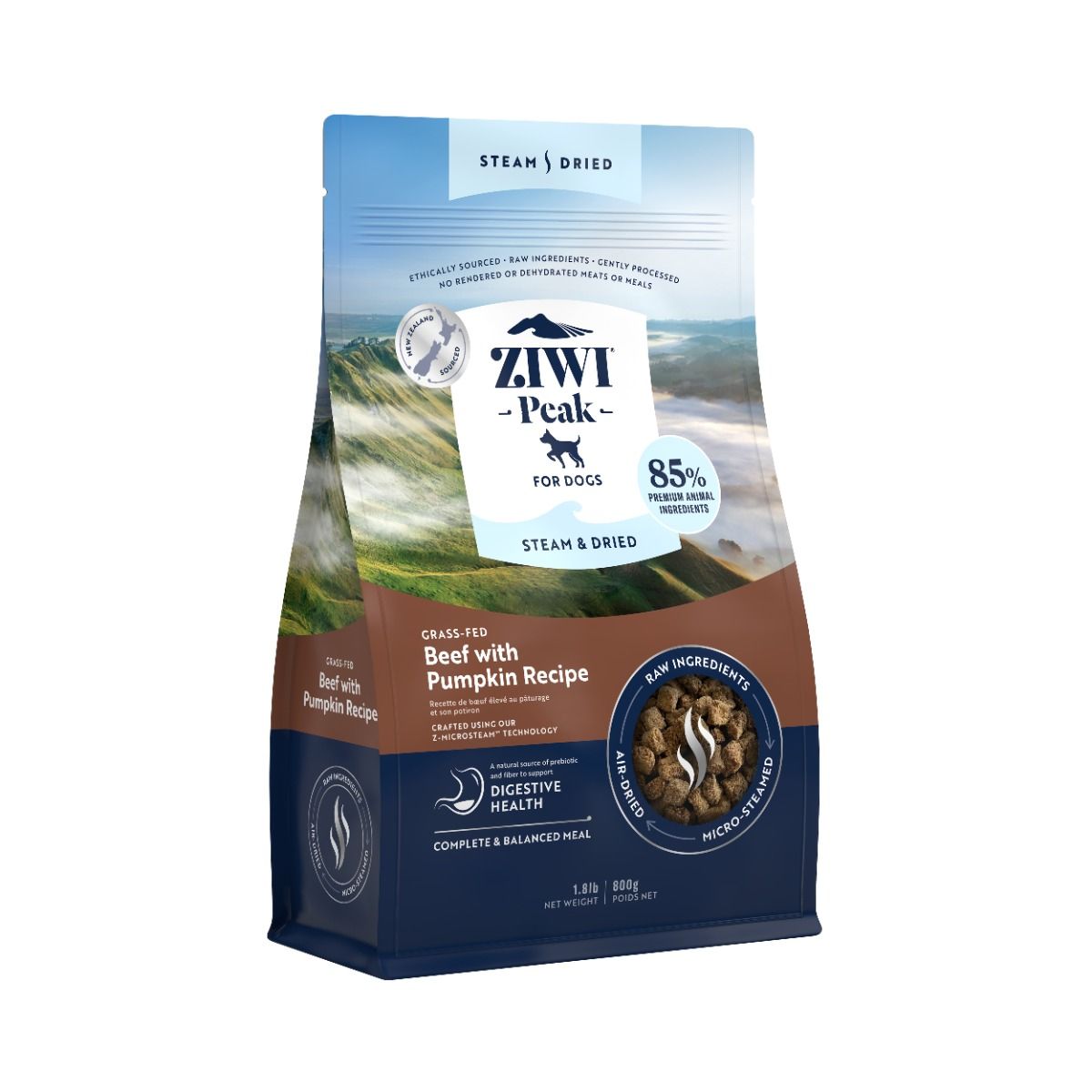 ZIWI Peak Steam & Dried Beef Recipe Dry Dog Food - 1.5KG
