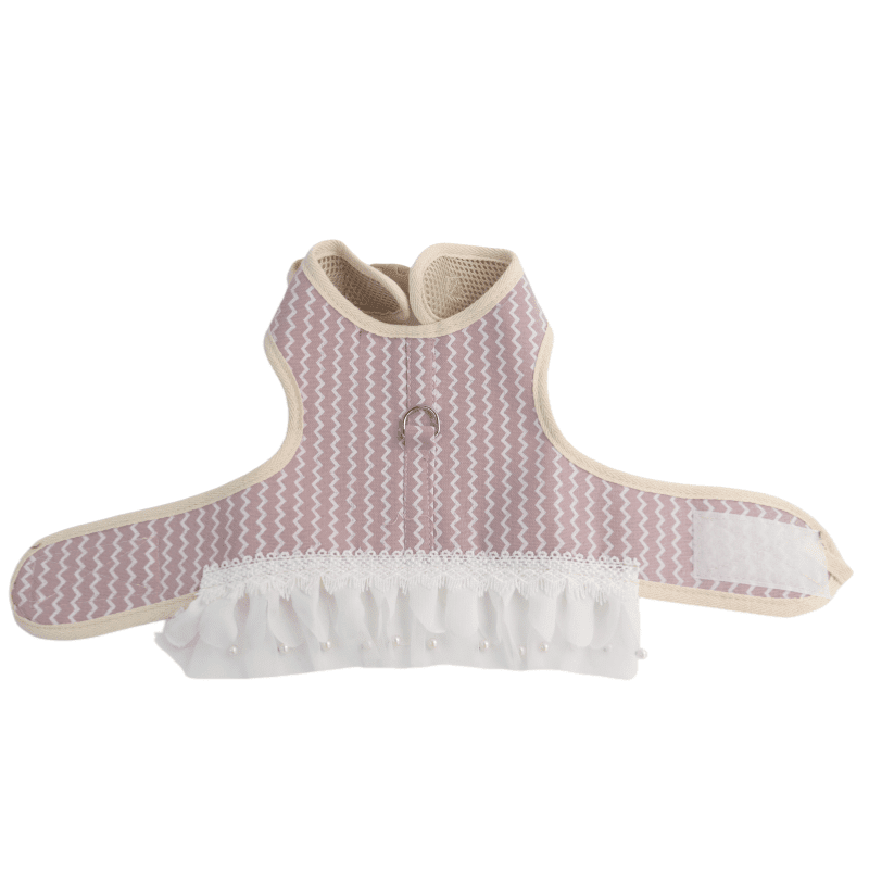 Helepet Nylon Small Pets Leash Harness Dress in Pink Color - Medium