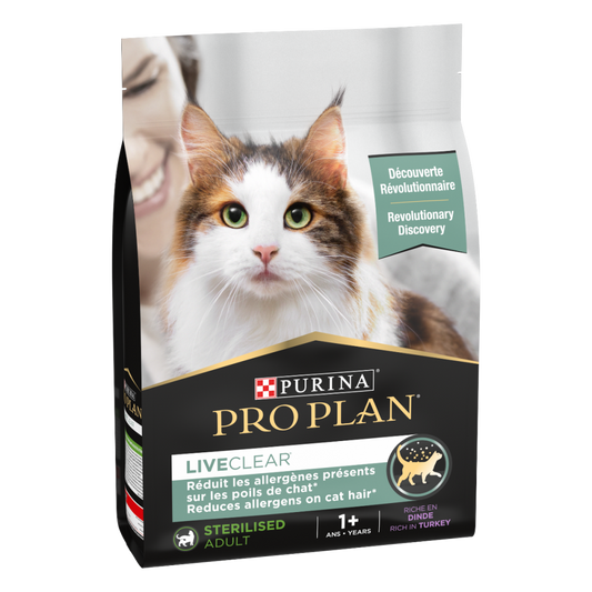 Purina Pro Plan Liveclear Sterilised Adult With Turkey Allergen Reducing Dry Cat Food- 1.4KG