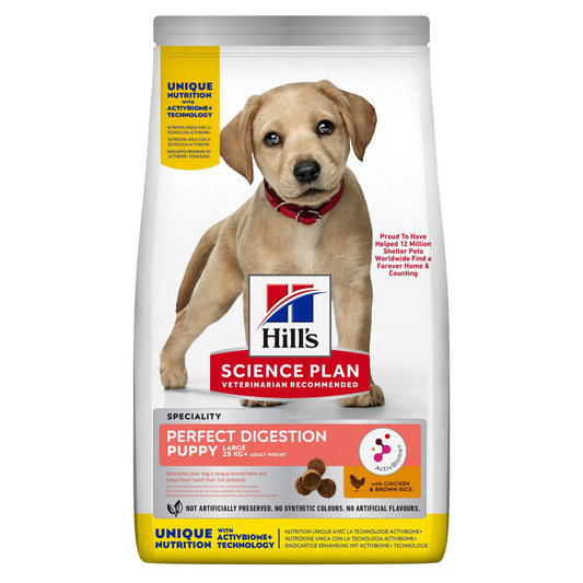 Hills Science Plan Perfect Digestion Large Breed Puppy Dog Food Dry With Chicken & Brown Rice-2.5kg