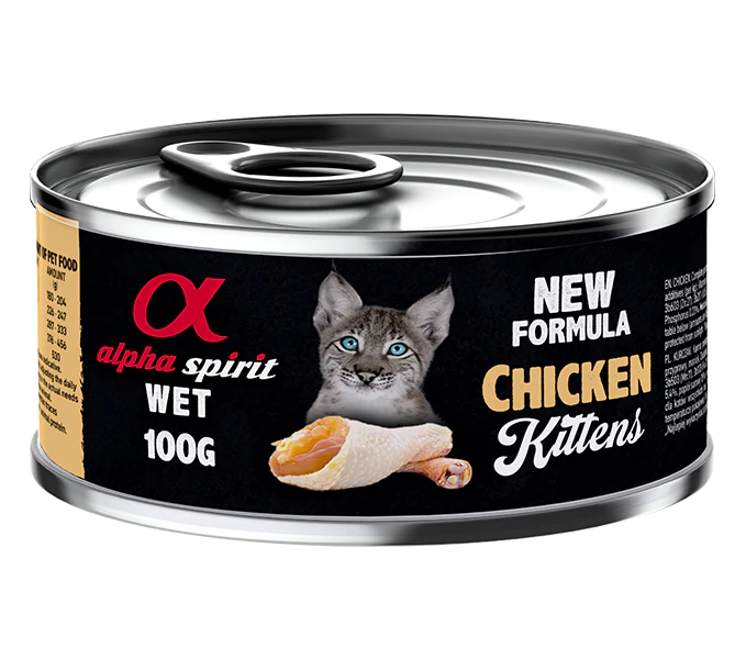 Alpha Spirit Canned Wet Food For Kittens With Chicken - 100g