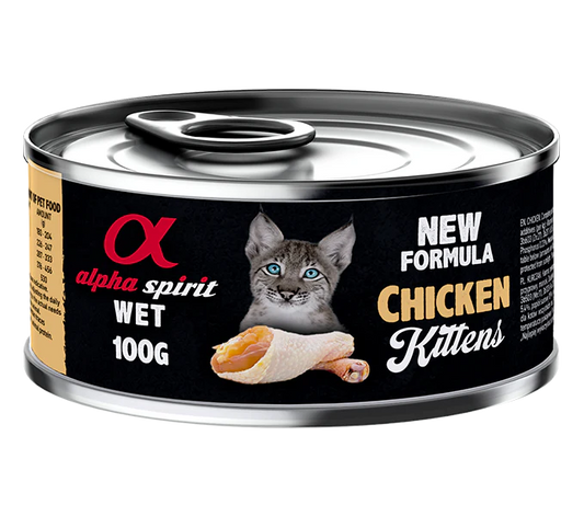 Alpha Spirit Canned Wet Food For Kittens With Chicken - 100g
