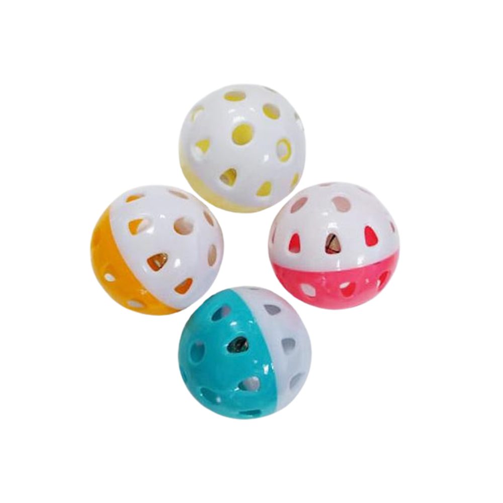 Cozy Paws Bell Ball Cat Toys – Pack of 4