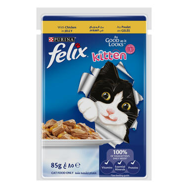 Purina Felix Kitten Cat Food with Chicken in Jelly - 85g