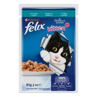 Purina Felix Kitten Cat Food with Tuna in Jelly - 85g