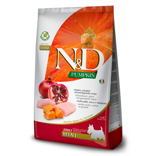 Farmina N&D  Pumpkin Chicken & Pomogranate Mini Adult Dog Food-2.5Kg