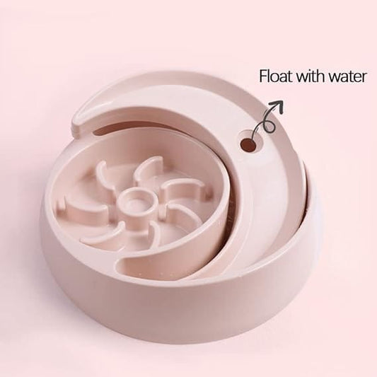 Happy Hunting Slow Feeder Bowl For Dogs 20*4.5cm - Pink Color