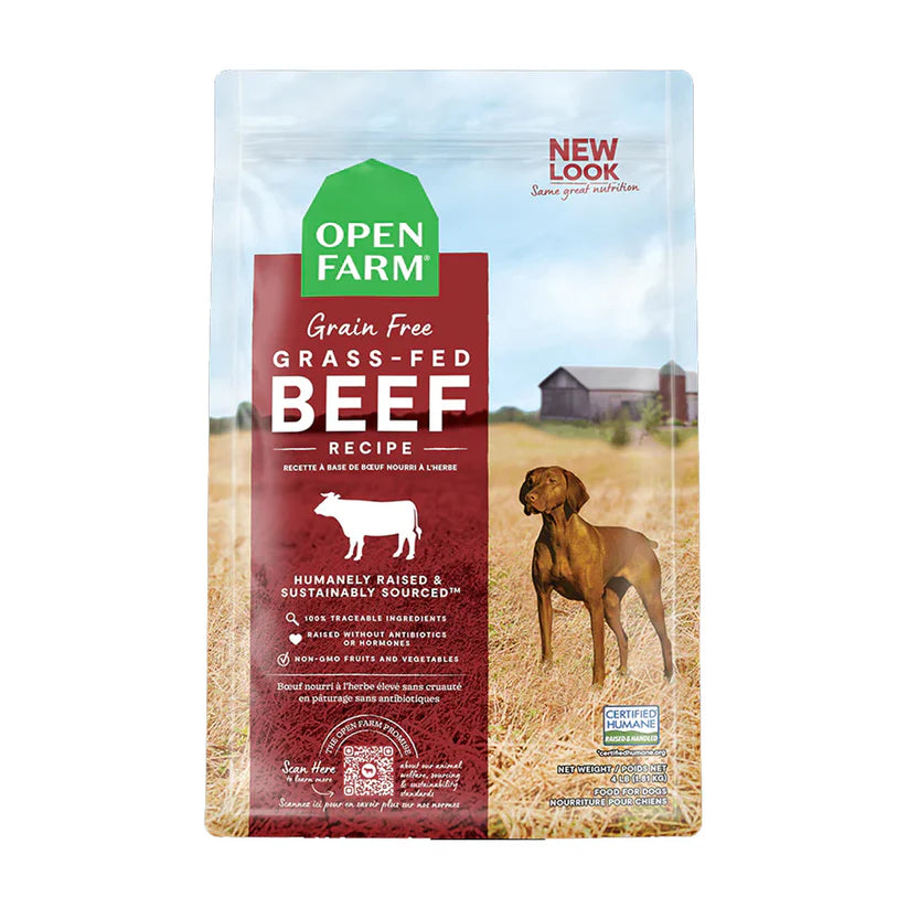 Open Farm Grain Free Grass-Fed Beef Dry Dog Food - 4.98kg